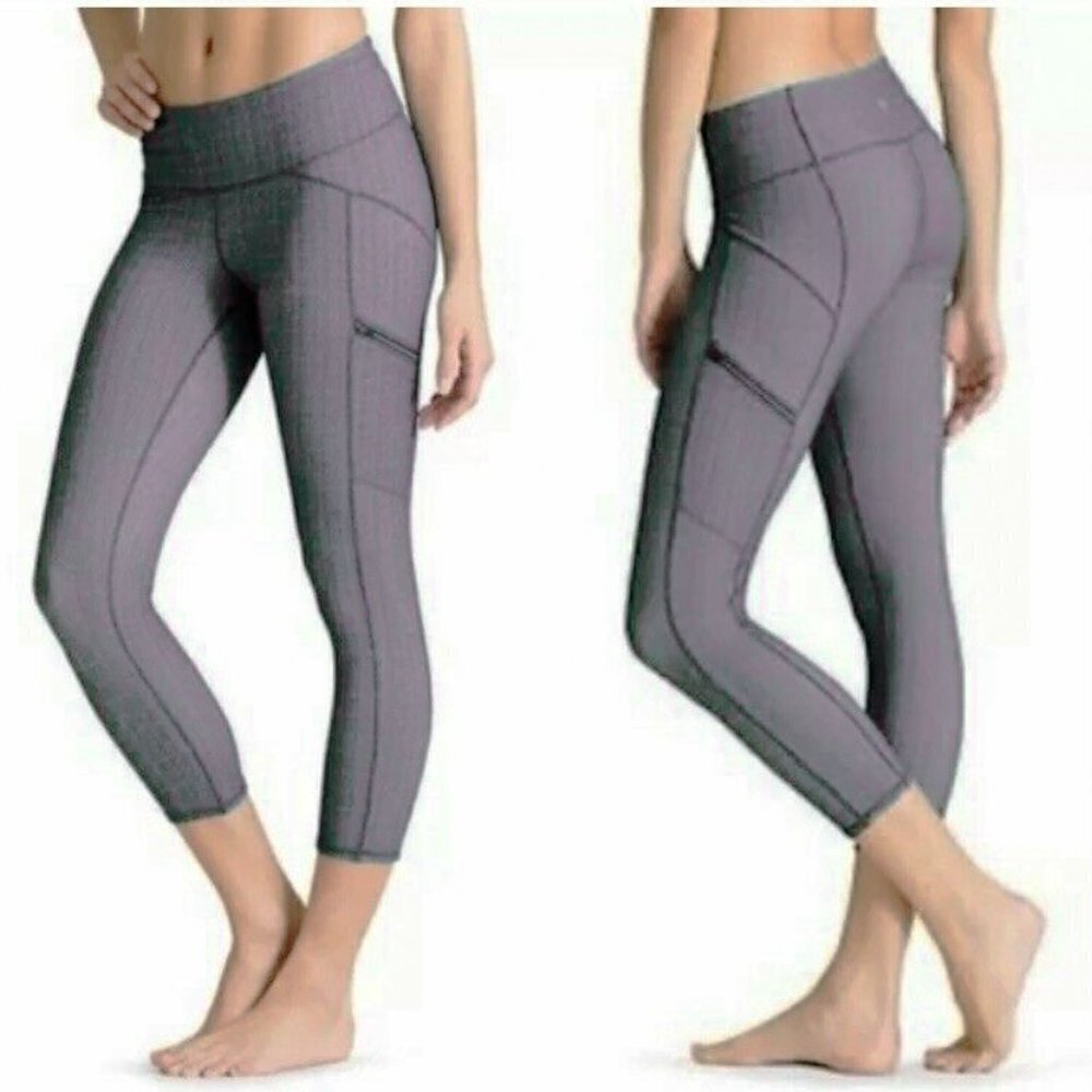 ATHLETA Heather Gray Drifter 7/8 tights leggings Small